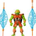 Masters of the Universe Masters of Universe Origins Turtles of Grayskull Michelangelo Reptile Wars Posable Action Figure, Teenage Mutant Ninja & Motu Crossover Hero Mikey Toy