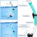 Ubekezele Snorkeling Gear for Adults Men Women,4 in 1 Snorkel Set with Panoramic View Diving Mask Anti-Fog Anti-Leak,Dry Top Snorkel,Fins and Travel Bag for Swimming,Snorkeling and Travel Diving