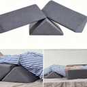 Bed Wedge Pillow for Side Sleeping for Back Pain Triangle Bed Wedges & Body positioners for Seniors Wedge Pillow Set for After Surgery, Knees Elevated, Preventing Bedsores, Gray