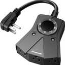 DEWENWILS Light Timer Outdoor Weatherproof Christmas, Heavy Duty 3-Prong Grounded Outlet, Dusk to Dawn and 2/4/6/8 Countdown Timer for String Light, UL Listed