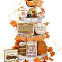 FairySandy 14 Pcs Thanksgiving Tiered Tray Decor Fall Thanksgiving Pumpkin Wooden Decorations Set Rustic Farmhouse Truck Spice Blocks Autumn Wooden Sign for Winter Halloween