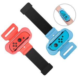 MENEEA Wrist Strap Compatible with Just Dance 2026 2025 2024 2023/for Zumba Burn It Up,Adjustable Wrist Bands for Nintendo Switch & OLED Model for Joy-Cons,Two Size for Adults & Children,2 Pack (Red & Blue)