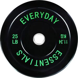 Fitvids Olympic Bumper Plates Set, 2" Weight Plates for Strength Training & Weightlifting, Paris or Set or Set with Barbell, Multiple Options 25LB