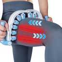 Hefnoya Anti Cellulite Massage Roller, Muscle Massager Cellulite Remover for Leg, Waist, Back, Arm, Calf, Buttocks, Lymphatic Drainage Massager, Fascia Massager Body Sculpting Fats Remover Tool