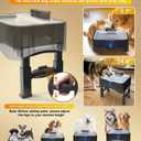 UPSKY 2.25Gal Elevated Dog Water Fountain, 4 Heights Adjustable Pet Fountain for All Dog Sizes, 304 Stainless Steel Tray Indoor Cat Drinking Dispenser with Ultra-Quiet Pump & 2 Replacement Filters