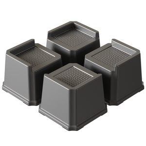 Ankut Bed Risers 3 Inch 2 Pack Black, Missing 2 Pieces 