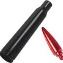 Vehicle Stubby Antenna Mast Bullet Car Truck Antenna Replacement for Ford F Series F150 Raptor F250 F350 F450 Super Duty Ranger Dodge RAM 1500 2500 3500 Heavy Duty Classic Pickup Truck (Red)