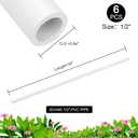 6Pcs 1/2 Inch PVC Pipe 34"(2.83FT) Long Sch40 Industrial Pipes for Home DIY, Greenhouse, Garden, Farm, Workshop, Furniture Grade, White (0.50" x 34"L)