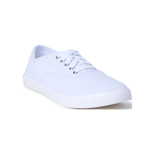 Time and Tru Women's Casual Lace up Sneakers
 (10 Wide, White)