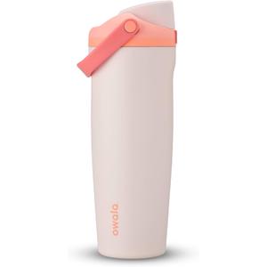 Owala FreeSip Sway Insulated Stainless Steel Water Bottle with Two-Way Spout, Built-In Straw and Bucket Handle, Made for Travel, School, and Sports, 30oz, BPA Free, Leak Proof, Sparkling Sherbet