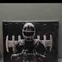 TAOMI Rugby American Football Player Sport Fan Boys Bedroom Canvas Gym Wall Art Gym Game Room Black Modern Artwork Home Living Room Decor Prints Frame 16x20inch