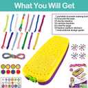 Friendship Bracelet Making Kit Toys, Ages 7 8 9 10 11 12 Year Old Girls Gifts Ideas, Birthday Present for Teen Girl, Arts and Crafts String Maker Tool, Bracelet DIY, Kids Travel Activity Set