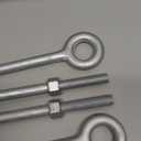 QWORK Eye Bolt with Nuts, 3/4'' x 12" Galvanized Eye Bolt, 4 Pack