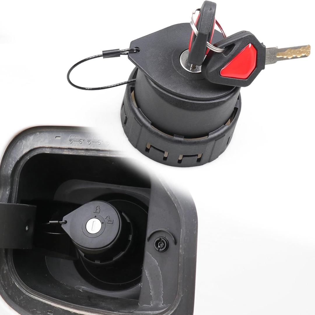 Locking Gas Cap Lock And Key For Bronco / F150, Anti-Theft Locking Fuel Cap Gas Tank Lock for 2021 2022 2023 2024 2025 Ford Bronco F150 Accessories (Not For Raptor) Fit 2.31" Threaded Hole