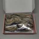 REECHO Clip in Hair Extensions, 4PCS Blonde Hair Extensions 24" Thick Long Beach Waves hair extensions HE003 Invisible Lace Weft Natural Soft Hairpieces for Women  Ash Blonde with Highlights