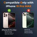 Case for iPhone 15 Pro Max with Slide Camera Cover+Screen Protector(2 Packs), Military Grade Shockproof Protective Cover, Rotated Ring Kickstand(A - Red)
