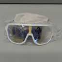 KAPVOE Photochromic Cycling Glasses for Men Women Mountain Bike Sunglasses Sports Goggles UV Protection K63 (Blue White)