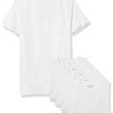 Amazon Essentials Men's Slim Fit Breathable Cotton Crew Neck Undershirts, Pack of 6.S