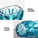 CEMABT Glass Vases for FlowersThickened 3.4 lb Morden vases for Tables Centerpieces, vase for Home Decor, Crystal,Colorful,Vintage and Clear Rose Large Vases Christmas Day GiftsBlue