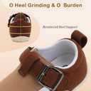 JOINFREE Toddler Shoes Girls Boys Lightweight Dress Shoes Wide Barefoot Flats Fashion School Shoe Kids Fall Walking Sneakers (Apricotbrown)