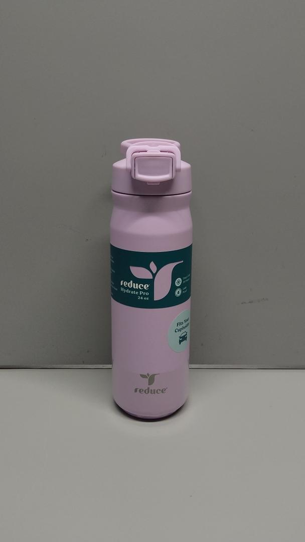 REDUCE 24 oz Hydrate Pro Stainless Steel Insulated Water Bottle - Flip Top Leak-Proof Lid, Dishwasher Safe, BPA-Free, Dual Wall Vacuum, Keeps Drinks Cold for 48 Hrs, Cup Holder Friendly