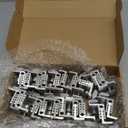 Zhengmy Solar Panel End Clamp Mounting Z Bracket Mid Clamps Aluminum Rail End Clamps Clips Adjustable Panels Grounding Gutter Kit for Pv Mounting System Install Hardware Fasteners Accessory(20 Pack)