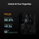 Aqara Smart Lock U100, Fingerprint Keyless Entry Door Lock with Apple Home Key, Touchscreen Keypad, Bluetooth Electronic Deadbolt, IP65 Weatherproof, Supports Apple HomeKit, Alexa, Google, IFTTT, Gray