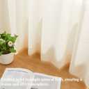 WEST LAKE Extra Long Pinch Pleated Sheer Curtains 108 Inches Length,Egret Ivory Farmhouse Soft Drapes for Bedroom Living Room Sliding Patio Door,Cream Sheer Window Treatment,Custom Sizes,58"Wx108"Lx2