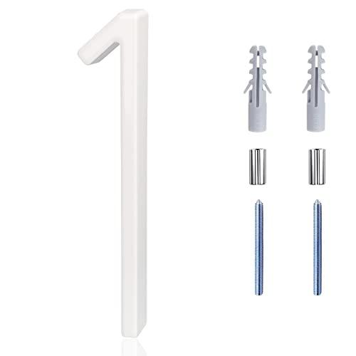 White House Numbers for Outside - 5 Inch Modern Floating House Numbers for Outside, Creats Attractive Interesting Shadows, High Gloss Number 1