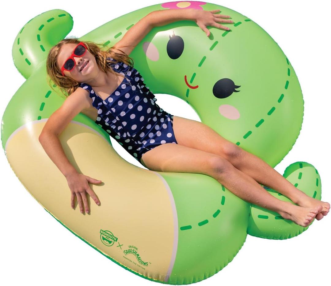 BigMouth x Squishmallows Original Large Inflatable Pool Float, Swim Ring for Adults and Kids, Pool Party Supplies & Water Toys - Maritzia The Cactus