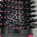 Hair Dryer Brush Blow Dryer in One, Upgraded 4 in 1 Hair Dryer and Styler Volumizer with Negative Ion Anti-frizz Ceramic Titanium Barrel Hot Air Hair Straightener Brush (Black/Pink)
