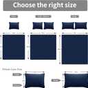 Easy-Going Full/Queen Size Reversible Quilt Set with 1 Quilt and 2 Pillow Shams, Soft Bed Quilt Cover, Water Resistant Lightweight Bedspread, Stain Resistant, Navy/Ivory