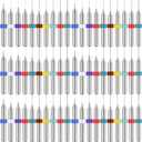 Lothee 60 Pcs Shank Tungsten Carbide Micro Drill Bits Set, Tungsten Steel PCB Print Circuit Board Flute CNC Router Bits for Rough Stone Print Circuit Board Jewelry Engraving (0.1-1.0 mm)