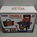 Kids Tool Bench with Electric Drill and Chair, Christmas Birthday Gift for Boys Girls Age 3,4,5+ Fun Play Kids Workbench, Transformable Toddler Tool Box Set, Construction Tool Toys for Toddler 3-5