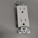Leviton 15 Amp Decora Tamper-Resistant Duplex Electrical Wall Outlet, T5325-W, White