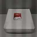 WDF 50 Pieces Christmas Plates Plastic - Black and Silver Plates with Christmas Tree include 25 Dinner Plates, 25 Salad Plates - Black Silver Party Plates for Christmas, Winter (10.25INCH+7.25INCH)