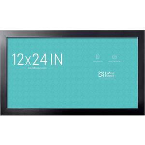 LaVie Home 12x24 Picture Frame Black, Panoramic Picture Frame for Wall Decoration, Classic Black Minimalist Style Suitable for Decorating Houses, Offices, Hotels, 1 Pack