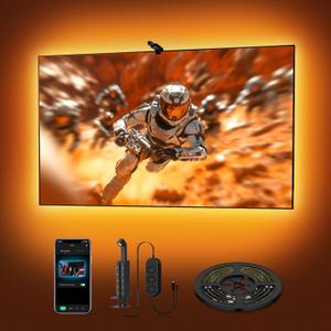 deerdance Immersive LED TV Light - Syncs with Screen, AR Sensor, RGB, App Control (14.8FT, 24-100inch)