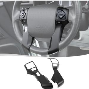 Voodonala for 4Runner Steering Wheel Cover Decoration Trim fit Toyota Tacoma 2014-2021 Tundra Sequoia 2018-2021 Toyota 4Runner SUV 2010-2023(Matte Black,5Holes)