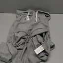 Women's Maternity Half Zip Sweatshirts Long Sleeve Drop Shoulder Drawstring Hoodie (Large, Grey)