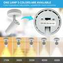 LED Ceiling Spotlight 5CCT 2700K/3000K/3500K/4000K/6000K Selectable Dimmable,Spot Light Indoor Adjustable Flush Mount Lights Fixture 12W CRI 90+, White, 3 Pack Tilt Angle Accent Lighting