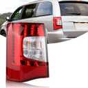 LED Halogen Rear Tail Light Assembly Compatible with 2011-2016 Chrysler Town & Country Left Side 5182531AD 5182531AE CH2800198 (Left Driver Side)