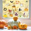 Small Fall Halloween Stencils for Painting on Wood Halloween Stencils for Crafts Reusable Burning Drawing Art Paint Patterns for Ornament Cookie Cake Window Canvas (fall70)