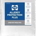 Sealy Baby Allergy Protection Plus Fitted Waterproof Infant Crib Mattress Protector Pad and Toddler Bed Cover, Durable & Comfortable Topper, Machine Washable and Dryer Friendly, 52 x 28- White (52x28 Inch (Pack of 1))