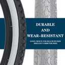 2 Pack 26" x 2.125" Inch Beach Cruiser Bike Tires with or Without Tire Levers Folding Bicycle Comfortable Replacement Tires Black Wall/White Side Wall with or Without Inner Tubes
