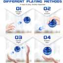 SVJJ 2023 Flying Orb Ball Toy, Flying Toy Boomerang Fly Spinners for Kids Adults Indoor Outdoor Flying Ball Toy, Globe 360Rotating Hand Controlled Flying Orb Ball Toys Magic Toy (Blue), TSM004-B