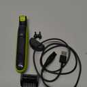 Philips Norelco One 360 Hybrid Face, Electric Beard Trimmer and Shaver, with 360 Technology, 1x 360 for Face, 5in1 Adjustable Comb, Model QP2724/90 (Black & Lime Green)