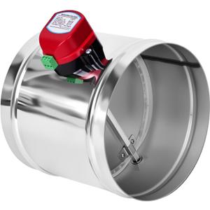 8" Motorized Duct Damper,On/Off Backdraft Damper Control, Stainless Steel Airflow Control Damper for HVAC System, 24V AC