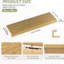Bamboo Wire Shelf Covers, 42" W x 16" D, 4-Pack, Natural