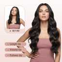 Clip in Hair Extensions for Women, Natural Chocolate Brown Extensions, 20 Inch 6PCS Hairpieces Long Wavy Soft Thick Hair Extensions Clip ins